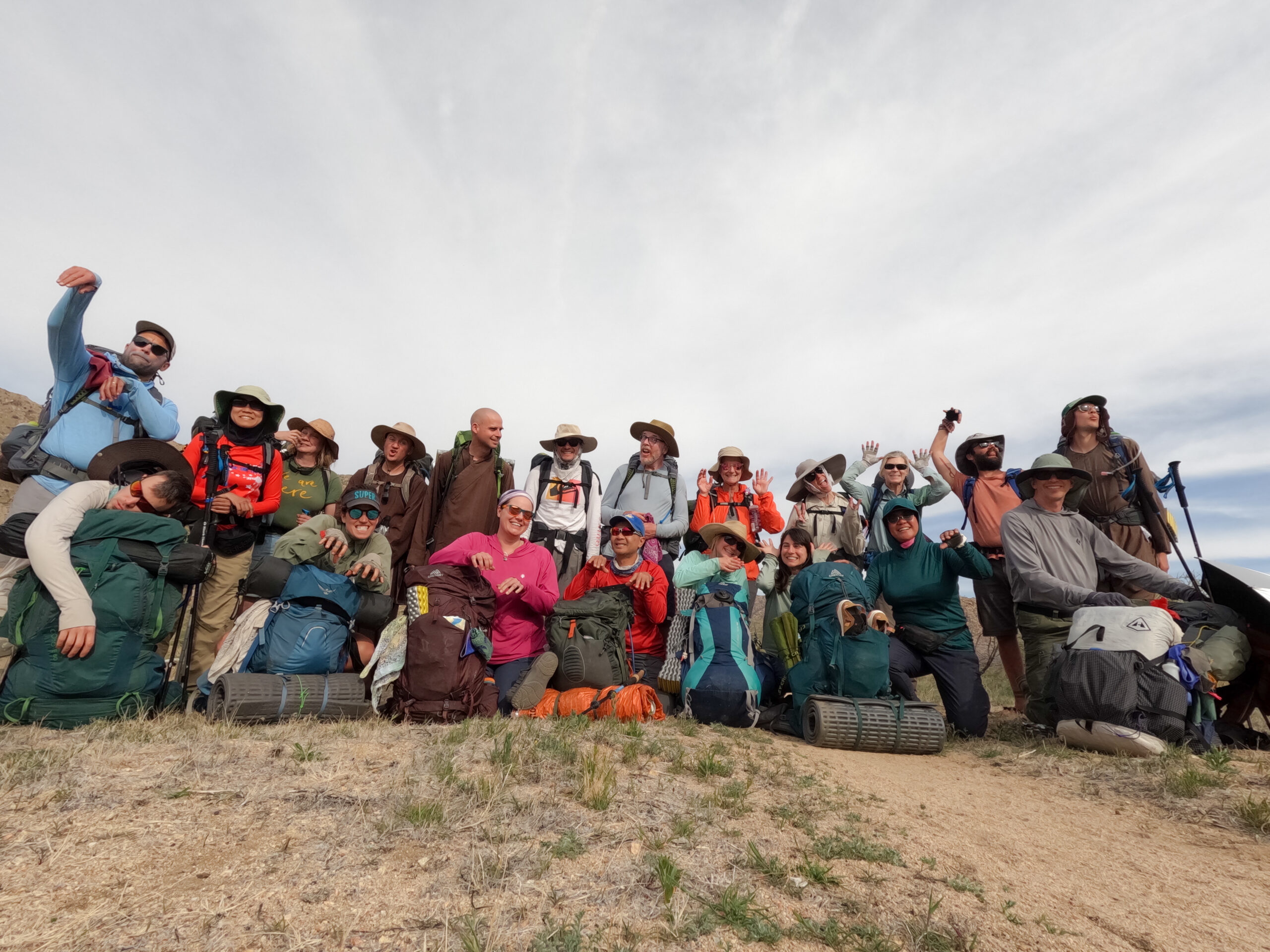 Group photo of June 2022 hiking retreat participants