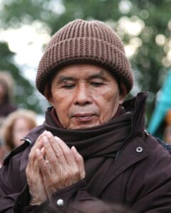 Thich Nhat Hanh with tea cup